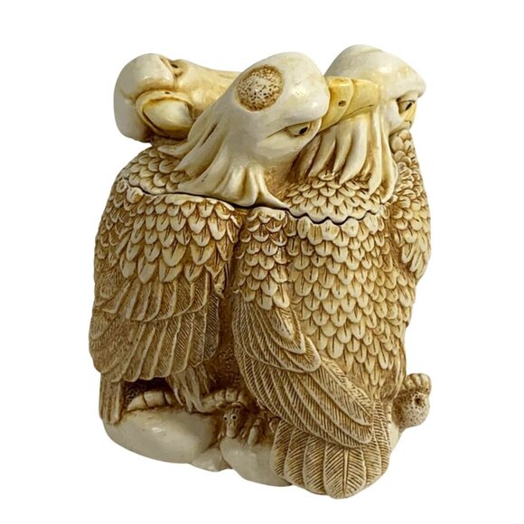 Harmony Kingdom Queens Counsel Eagles Figurine Trinket Box Resin Made In England - Picture 4 of 8